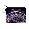 Mandala Flower Pattern Polyester Clutch Bags, Change Purse with Zipper & Key Ring, for Women, Rectangle, Dark Slate Blue, 12x9.5cm