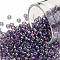 TOHO Round Seed Beads, Japanese Seed Beads, (166D) Transparent AB Sugar Plum, 8/0, 3mm, Hole: 1mm, about 222pcs/10g