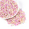 6/0 Glass Seed Beads, Round Hole, Rondelle, Golden Metal Enlaced, Colorful, 4~4.5x3~3.5mm, Hole: 1.2~1.4mm, about 6430pcs/pound