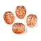 Glass Beads, Oval, Chocolate, 18x15.5x12mm, Hole: 1.2mm