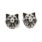 Animal 304 Stainless Steel Beads, Antique Silver, Wolf, 11x9x8.5mm, Hole: 1.6mm