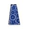Printed Acrylic Pendants, Trapezoid, Blue, 44.5x23.5x2.5mm, Hole: 1.5mm