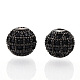 Стойки обшивки латунь кубического циркония бусы ZIRC-S001-8mm-B04-3