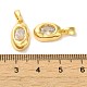 Латунные микро проложить кубического циркония подвески KK-H461-04G-3