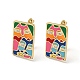 Серьги-кольца из латуни с микропаве из кубического циркония EJEW-C088-12G-1
