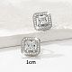 Серьги-клипсы из латуни со стразами SZ0570-5