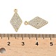 Латунные микропаве прозрачные подвески с фианитом KK-S531-16G-3