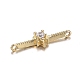 Звенья из микрочастиц из латуни с кубическим цирконием ZIRC-F120-096G-3