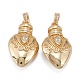 Латунные микро проложить кубического циркония подвески ZIRC-C024-04G-2