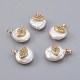 Подвески из натурального пресноводного жемчуга PEAR-F008-27G-1