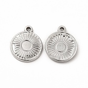 Подвеска-кабошон из не тускнеющей нержавеющей стали 304 STAS-F290-18P