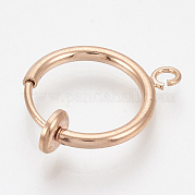 Серьги-клипсы из хирургической нержавеющей стали 316 STAS-S101-15mm-01RG