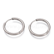 Серьги-кольца Huggie Hoop из нержавеющей стали 201 EJEW-O095-02B