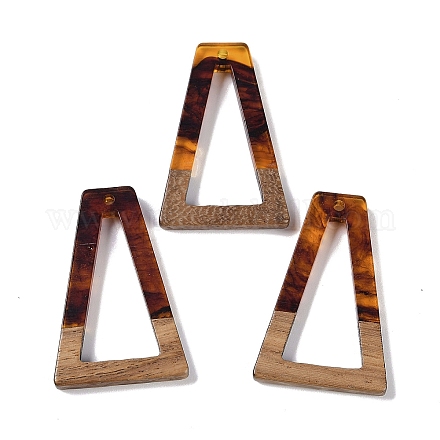 Подвески из смолы и дерева WOOD-F015-10G-1