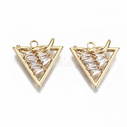 Кулоны из латуни mirco pave прозрачные кубические циркония KK-S356-170G-NF-1