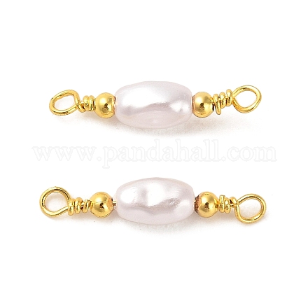 Овальные подвески из АБС-пластика с имитацией жемчуга KK-M266-38G-1