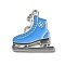Winter Theme Alloy Enamel Pendants, Platinum, Shoes, 20x20x1.7mm, Hole: 1.6mm