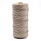Cotton String Threads, Macrame Cord, Decorative String Threads, for DIY Crafts, Gift Wrapping and Jewelry Making, Tan, 3mm, about 109.36 Yards(100m)/Roll.