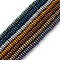 Electroplated Non-magnetic Hematite Beads Strands, Disc, Mixed Color, 4x1.5~2mm, Hole: 1mm, about 250~252pcs/strand, 15.98''(40.6cm)