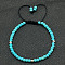 Adjustable Synthetic Turquoise Braided Beaded Bracelets for Women, without Paper Card