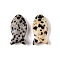 Natural Dalmatian Jasper Pendants, Fish Charms, 23.5~24.5x12x5~6mm, Hole: 2mm