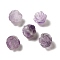 Natural Amethyst Carved Flower Scattered Beads, Rose, 8.5~10x10x10.5mm, Hole: 1mm