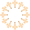 304 Stainless Steel Pendants, Laser Cut, Clover, Golden, 19.5x17.5x1mm, Hole: 5x3mm, 12pcs/box