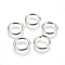 Tarnish Resistant 304 Stainless Steel Open Jump Rings, Stainless Steel Color, 13 Gauge, 14x1.8mm, Inner Diameter: 10mm, 300pcs/bag