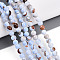 Natural Persian Jade Beads Strands, Round, Dyed, Light Blue, 4~5mm, Hole: 0.7mm, about 91pcs/strand, 15.55~15.75 inch(39.5~40cm)