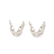Brass Bead Tips, Calotte End Caps, Clamshell Knot Cover, Silver, 6x3mm, Hole: 1.2mm