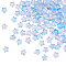 DICOSMETIC 2 Strands Cute Star Shape Beads Lilac Spray Painted Star Beads Star Spacer Beads with Glitter Transparent Glass Beads Strand for Jewelry Making Hair Braids, Hole: 0.7~1mm