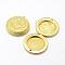 Brass Locket Pendants, Flat Round, Nickel Free, Raw(Unplated), 48x44.5x9.5mm, Hole: 2mm