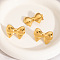304 Stainless Steel Bowknot Alligator Hair Clip & Stud Earrings Sets for Women, Golden