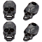 OLYCRAFT 4Pcs Skull Paracord Beads Brass European Beads Large Hole Beads 6mm Hole Paracord Beads Gunmetal Skeleton Beads DIY Jewelry Charms Accessories for Bracelet Necklace Jewelry Making