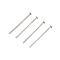 304 Stainless Steel Flat Head Pins, Stainless Steel Color, 15x0.5mm, Head: 1mm