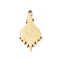 304 Stainless Steel Pendants, Feather Charm, Real 18K Gold Plated, 27x14.5x2mm, Hole: 2mm