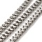 304 Stainless Steel Curb Chains, Unwelded, with Spool, Stainless Steel Color, 6x4x4mm