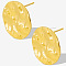 304 Stainless Steel Oval Stud Earrings, with Elegant Design and High Quality, Golden, 20x20mm