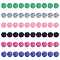 AHADERMAKERS 60pcs 6 colors Resin Rhinestone Beads, with Acrylic Round Beads Inside, for Bubblegum Jewelry, Mixed Color, 16x14mm, Hole: 2~2.5mm, 10pcs/color