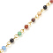 Handmade Natural Agate Beaded Chains, Unwelded, with Brass Needle, Golden, 4~4.5mm, 39.37 inch, 1m/strand