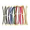 Adjustable Nylon Cord Slider Bracelet Making, with Brass Findings, Long-Lasting Plated, Real 24K Gold Plated, Mixed Color, 8-5/8 inch(22cm), 2~3.5mm, Hole: 1.5mm