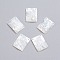 Natural White Shell Mother of Pearl Shell Pendants, Rectangle, 16x12x2~2.5mm, Hole: 0.9mm