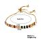 Adjustable Luxury Fashion Slider Bracelets, Shiny Rectangle Brass Micro Pave Cubic Zirconia Bracelets, Colorful, 10-1/4 inch(26cm)