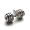 Dumbbell 304 Stainless Steel Pendants, Sports Charms, Gym Charms, Antique Silver, 36x14mm, Hole: 4x8.5mm
