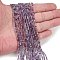 Natural Amethyst Beads Strands, Faceted, Round, 2mm, Hole: 0.5mm, about 188~190pcs/strand, 14.84~15 inch(37.7~38.1cm)