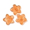 Glass Beads, Star, Orange, 20.5x21.5x5.5mm, Hole: 1.6mm