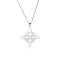 Non-Tarnish 304 Stainless Steel Pendant Necklaces, Witches Knot Wiccan Symbol, Stainless Steel Color, 17.72 inch(45cm)