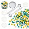 Sealing Wax Particles Kits for Retro Seal Stamp, with Stainless Steel Spoon, Candle, Plastic Empty Containers, Mixed Color, 307pcs/set