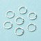 Brass Linking Rings, Long-Lasting Plated, Cadmium Free & Lead Free, Round Ring, 925 Sterling Silver Plated, 8x1mm, Inner Diameter: 6mm