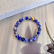 Natural Blue Spot Jasper Stretch Rings, Adjustable Beaded Rings, 3mm